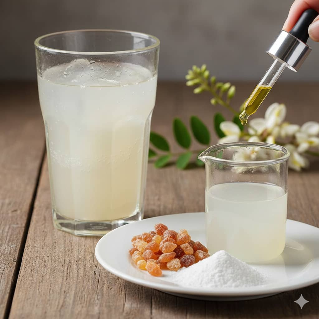 صمغ عربی (Gum Arabic) در نوشیدنی‌های گازدار و طعم‌دار