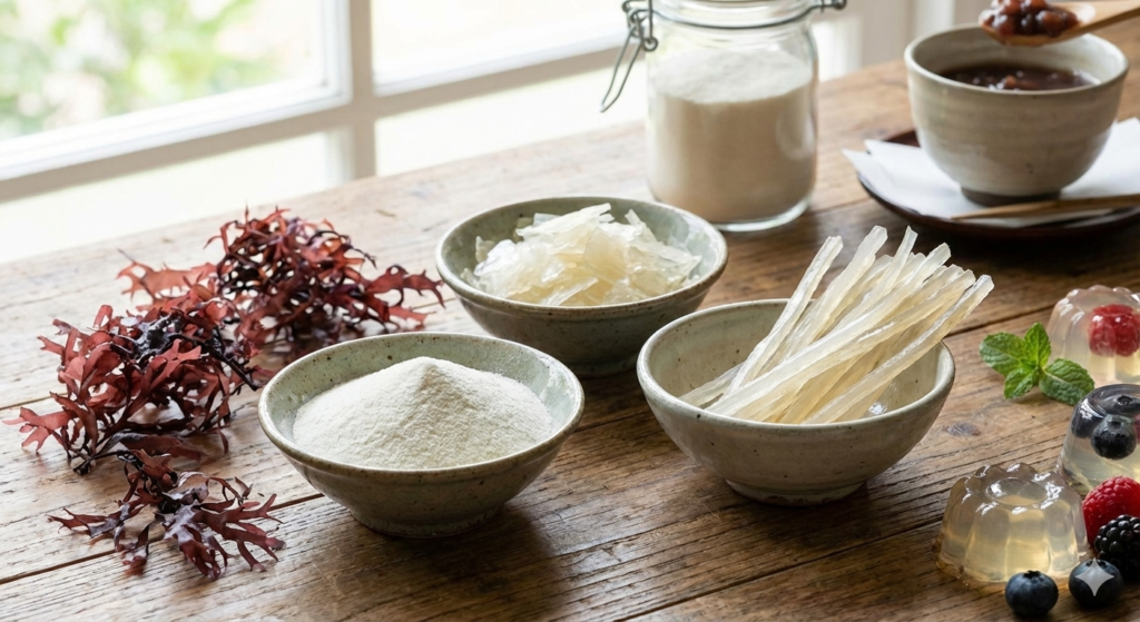 انواع مختلف آگار آگار و تفاوت‌های آنها در صنعت غذا