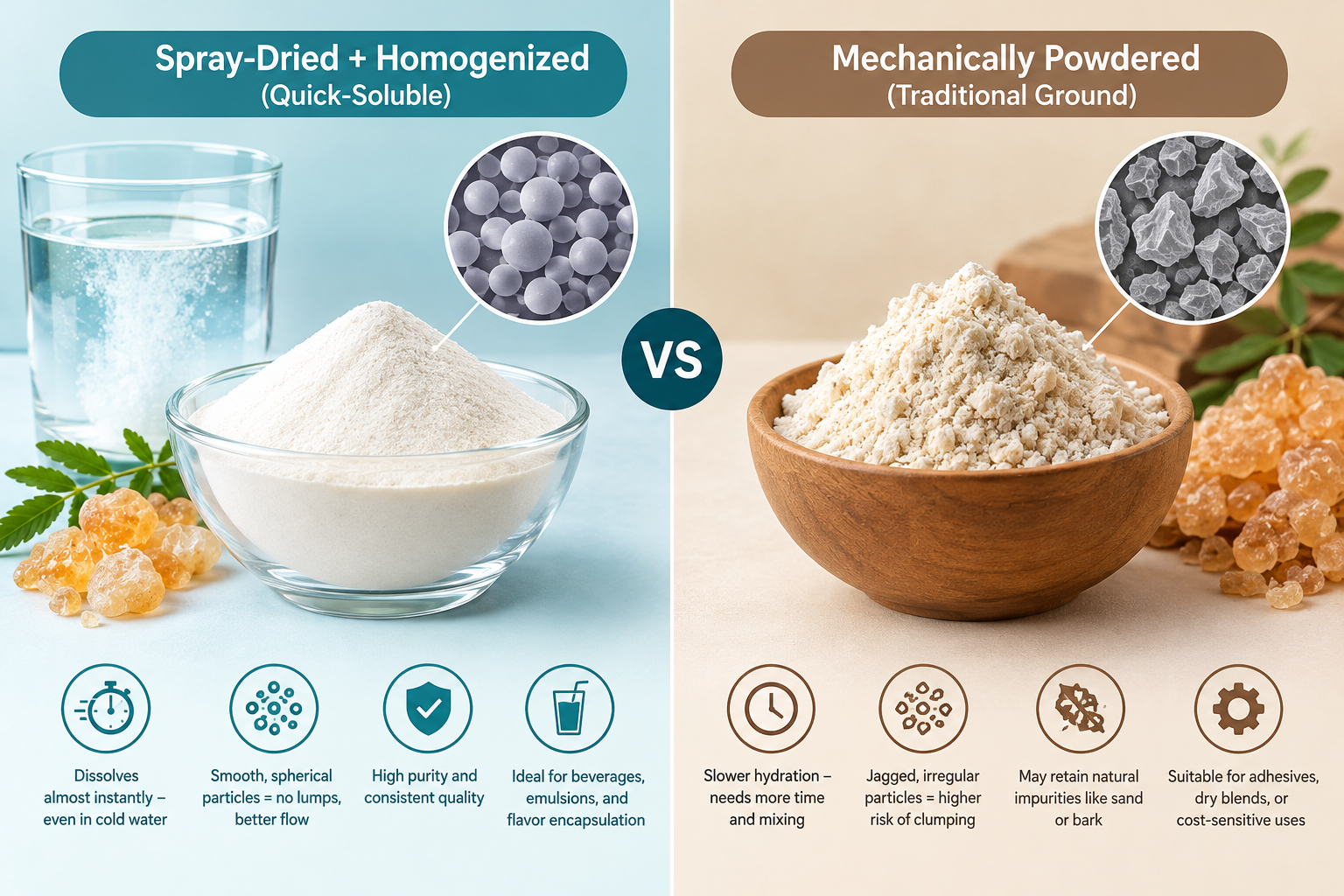 Spray-Dried vs. Mechanically Powdered
